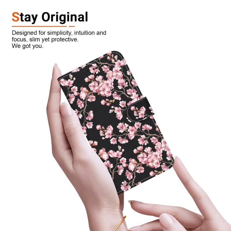 Skyddsfodral Xiaomi Redmi Note 13 Pro 4g Spännda Plommonblommor