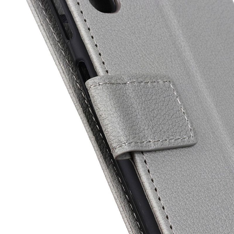 Läderfodral Sony Xperia L4 Svart Mobilskal Texturerad Litchi