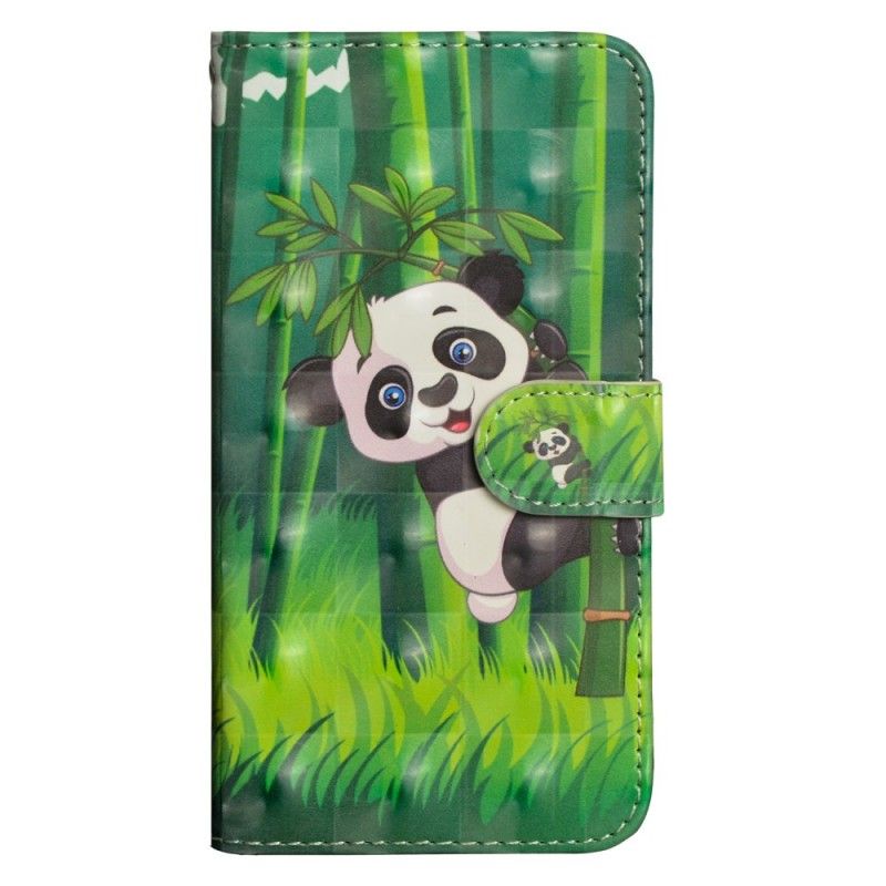 Läderskal Sony Xperia 10 Panda Och Bambu