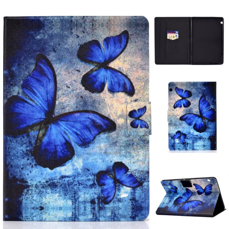 Läderskal Huawei MediaPad T3 10 Blå Fjärilar