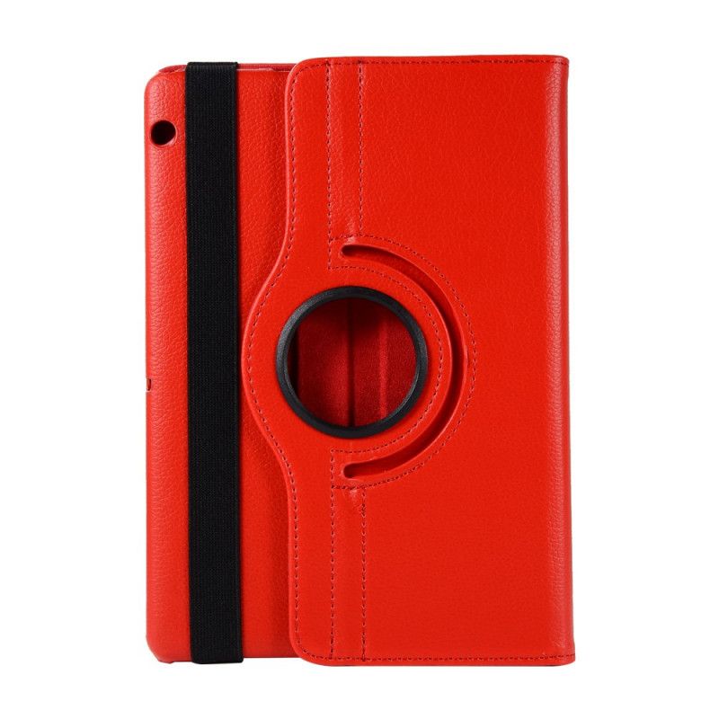 Skyddsfodral Huawei MediaPad T3 10 Röd 360 ° Roterbar Lycheskinnstil