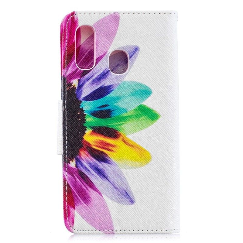 Fodral Samsung Galaxy A40 Akvarellblomma