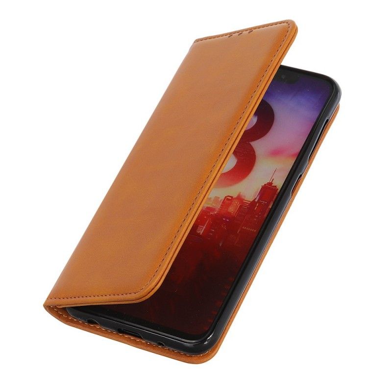 Folio-fodral Samsung Galaxy A40 Svart Delat Läder