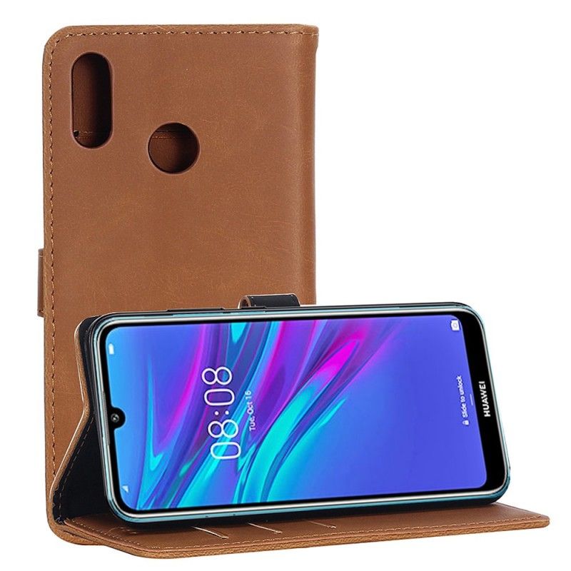 Läderfodral Samsung Galaxy A40 Svart Retro Konstläder