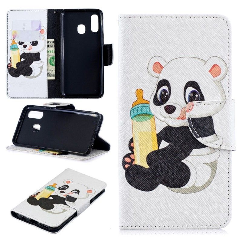 Läderskal Samsung Galaxy A40 Babypanda