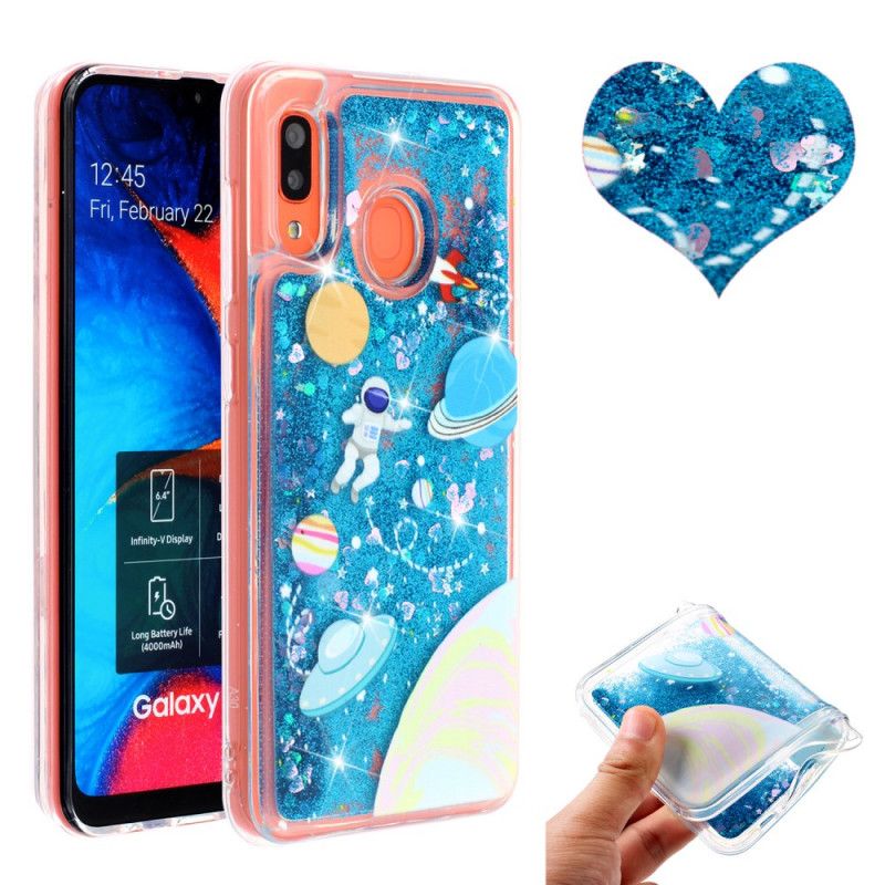 Skal Samsung Galaxy A40 Glitter Astronaut