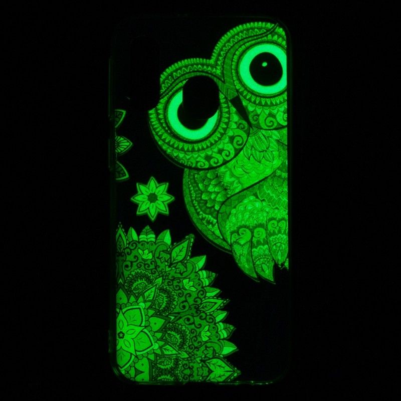 Skal Samsung Galaxy A40 Mobilskal Fluorescerande Mandalauggla