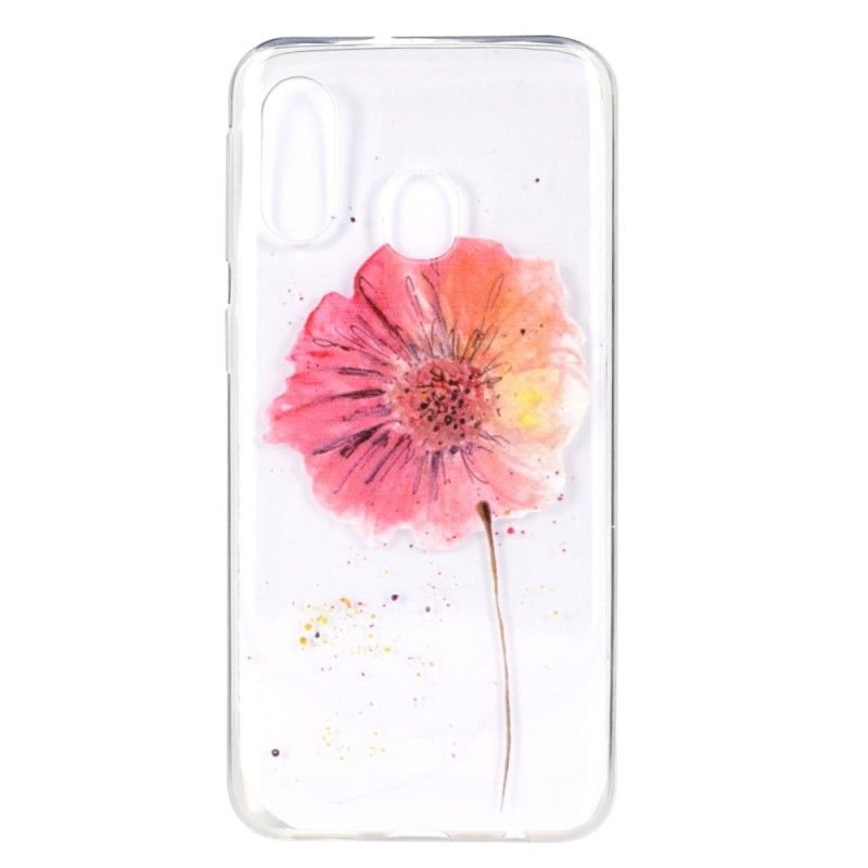 Skal Samsung Galaxy A40 Mobilskal Transparent Vallmovatten