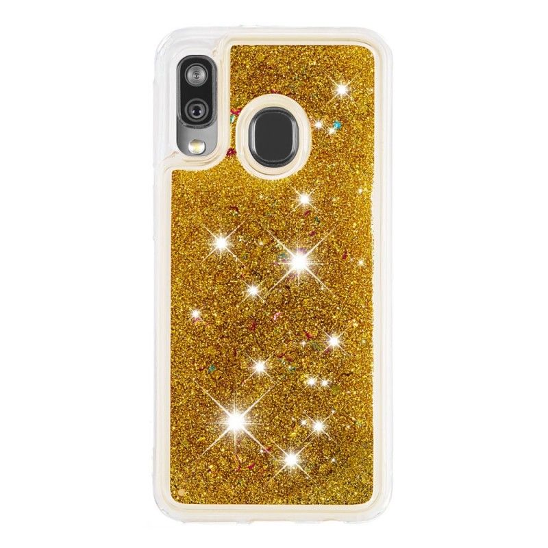 Skal Samsung Galaxy A40 Rosa Glitterpulver