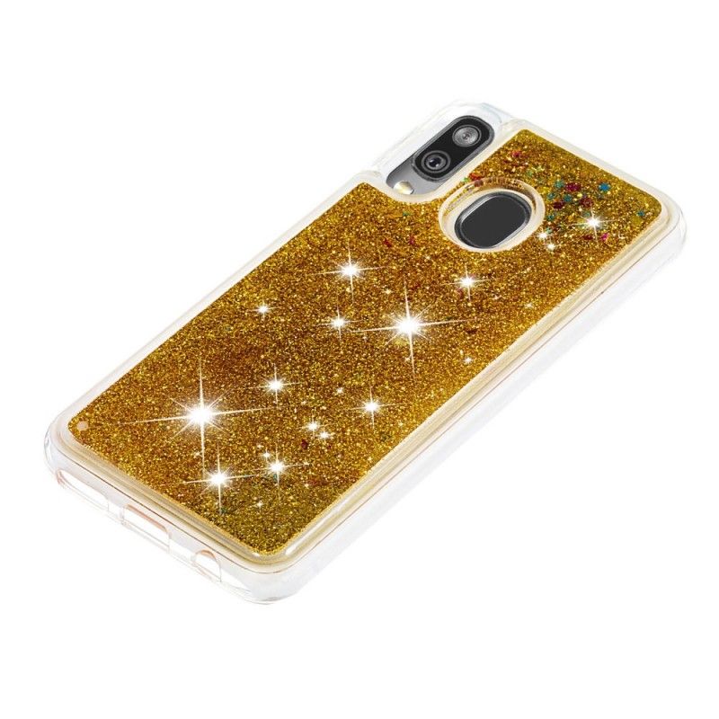 Skal Samsung Galaxy A40 Rosa Glitterpulver