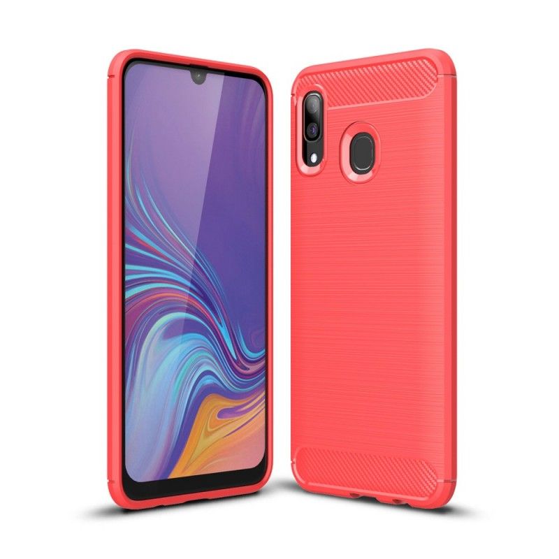 Skal Samsung Galaxy A40 Svart Borstad Kolfiber