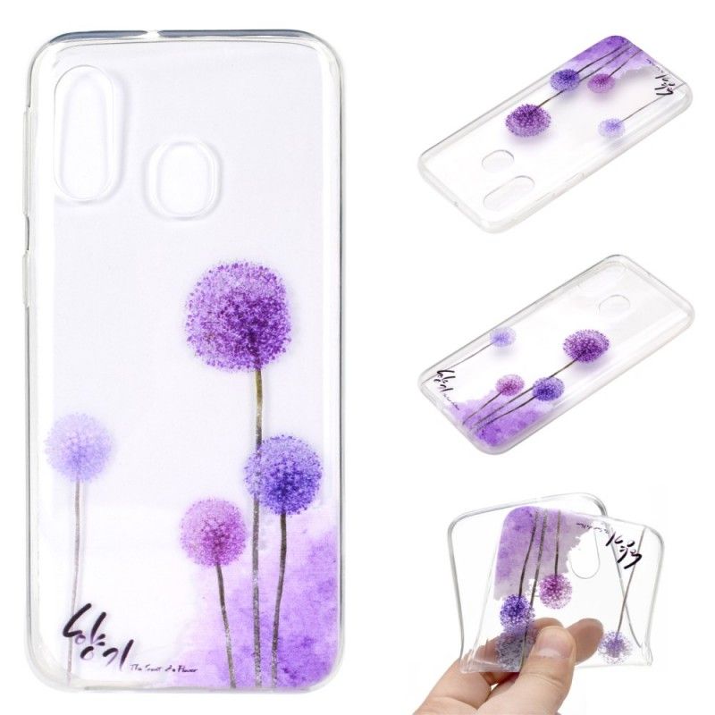 Skal Samsung Galaxy A40 Transparent Färgade Maskrosor