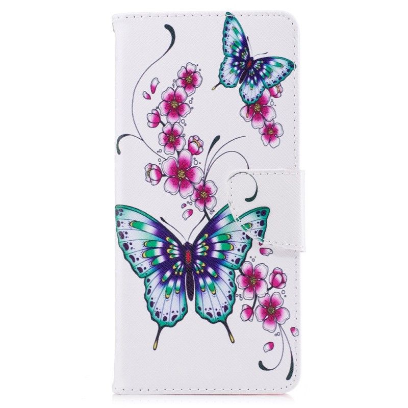 Läderfodral Samsung Galaxy Note 8 Mobilskal Underbara Fjärilar