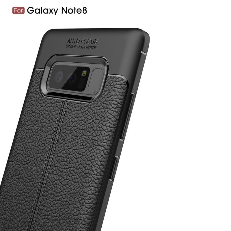 Skal Samsung Galaxy Note 8 Svart Dubbelt Linjelycherskinn