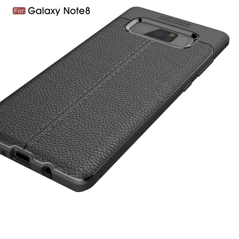 Skal Samsung Galaxy Note 8 Svart Dubbelt Linjelycherskinn