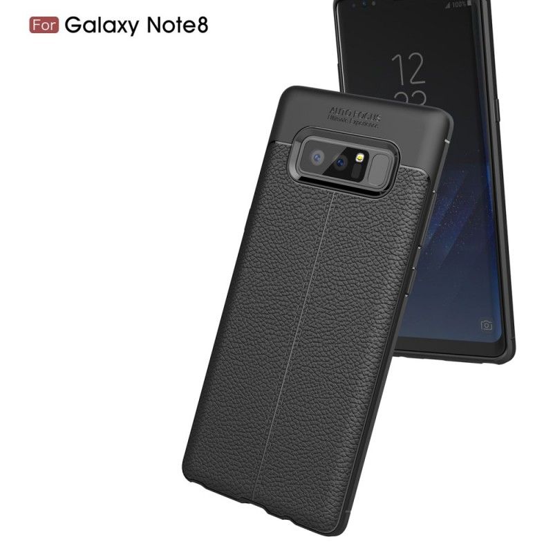 Skal Samsung Galaxy Note 8 Svart Dubbelt Linjelycherskinn