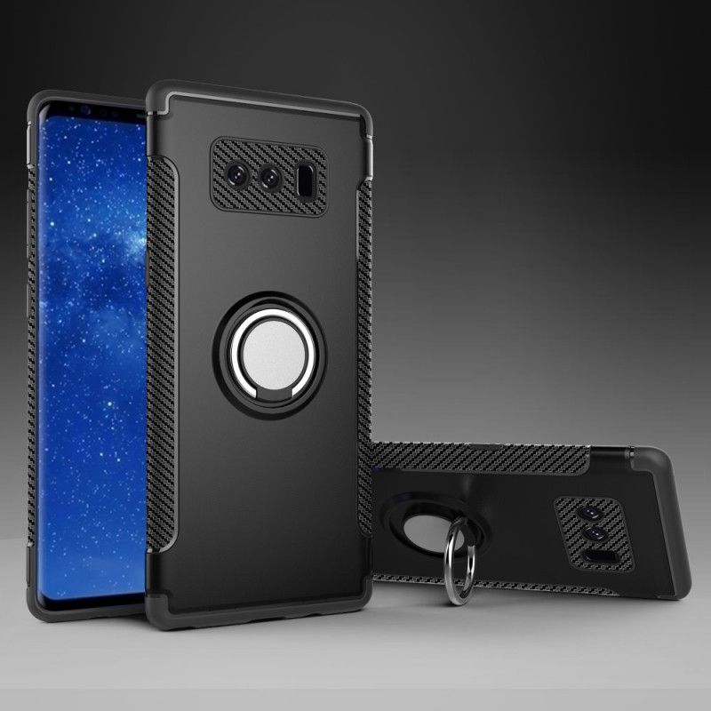 Skal Samsung Galaxy Note 8 Svart Hybriddesign Med Ring