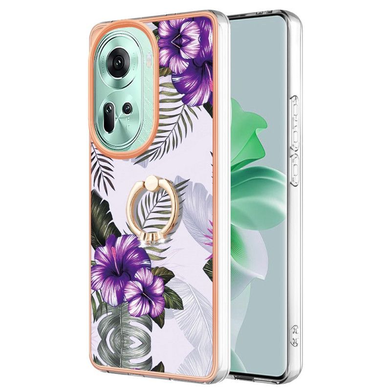 Skal Oppo Reno 11 5g Ringstöd Marmorerad Design