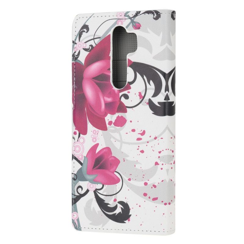 Fodral Xiaomi Redmi Note 8 Pro Magenta Tropiska Blommor