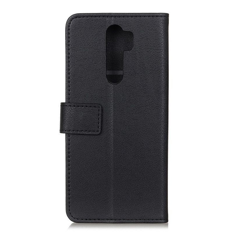 Fodral Xiaomi Redmi Note 8 Pro Svart Enkel Glänsande Lädereffekt