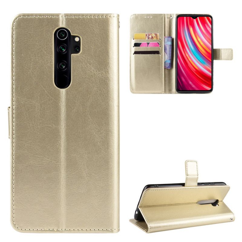 Fodral Xiaomi Redmi Note 8 Pro Svart Prickigt Konstläder