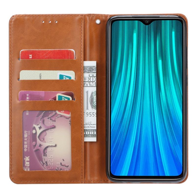 Folio-fodral Xiaomi Redmi Note 8 Pro Svart Korthållare I Konstläder