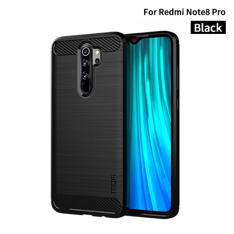 Skal Xiaomi Redmi Note 8 Pro Svart Mofi Borstat Kolfiber