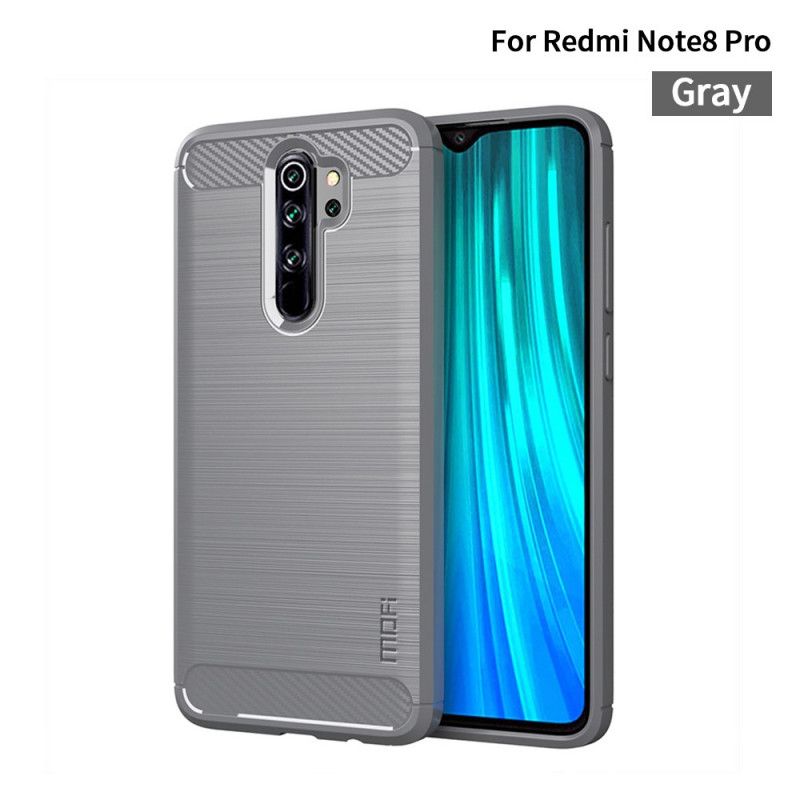 Skal Xiaomi Redmi Note 8 Pro Svart Mofi Borstat Kolfiber