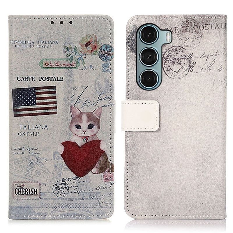 Fodral Moto G200 5g Traveller Cat