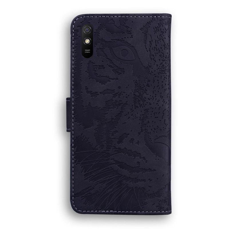 Fodral för Xiaomi Redmi 9A Svart Tiger Ansiktstryck