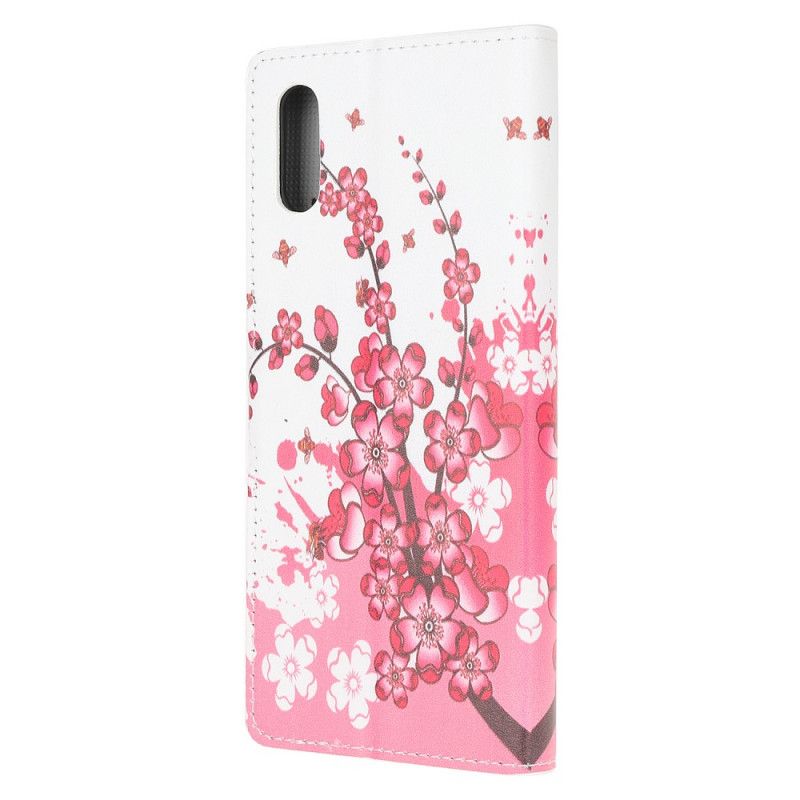 Fodral Xiaomi Redmi 9A Magenta Tropiska Blommor