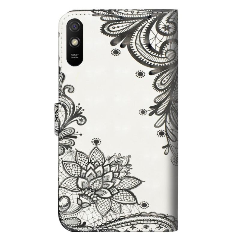 Läderfodral Xiaomi Redmi 9A Mobilskal Chic Spets