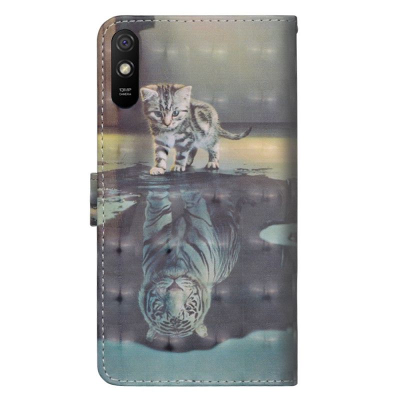 Läderfodral Xiaomi Redmi 9A Mobilskal Tigern Ernest