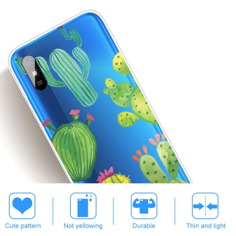 Skal för Xiaomi Redmi 9A Akvarellkaktus