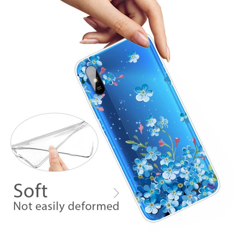 Skal för Xiaomi Redmi 9A Bukett Med Blå Blommor