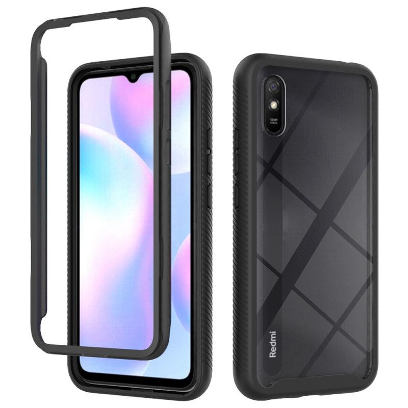 Skal för Xiaomi Redmi 9A Svart Hybrid Silikon Kanter