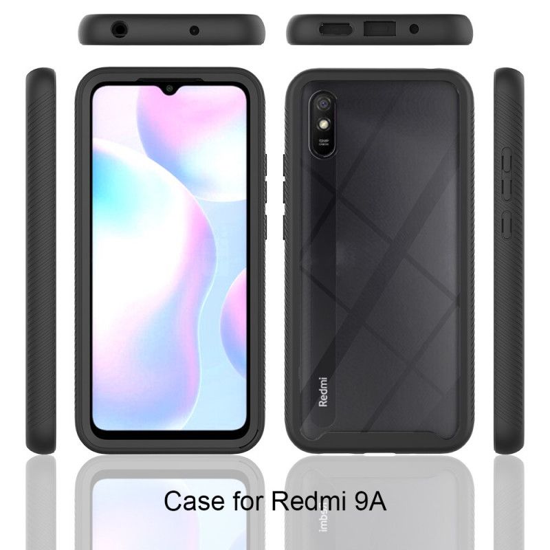 Skal för Xiaomi Redmi 9A Svart Hybrid Silikon Kanter