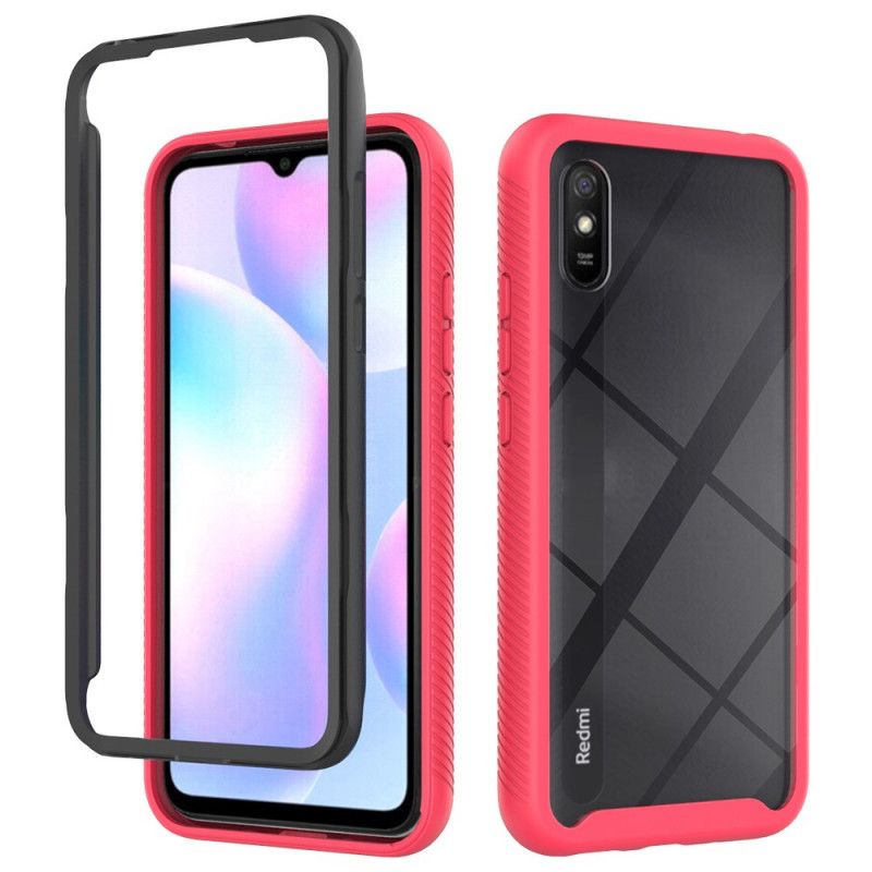 Skal för Xiaomi Redmi 9A Svart Hybrid Silikon Kanter