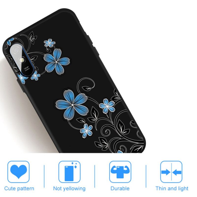 Skal Xiaomi Redmi 9A Blå Blommor