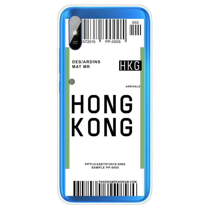 Skal Xiaomi Redmi 9A Mobilskal Ombordstigningskort Till Hongkong