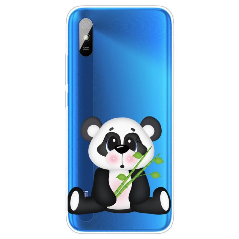 Skal Xiaomi Redmi 9A Mobilskal Transparent Ledsen Panda