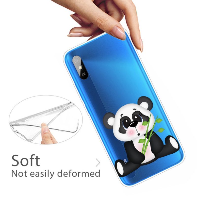 Skal Xiaomi Redmi 9A Mobilskal Transparent Ledsen Panda