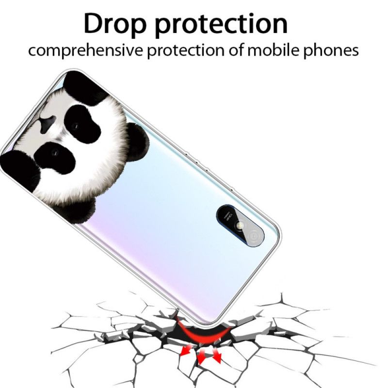 Skal Xiaomi Redmi 9A Mobilskal Transparent Panda