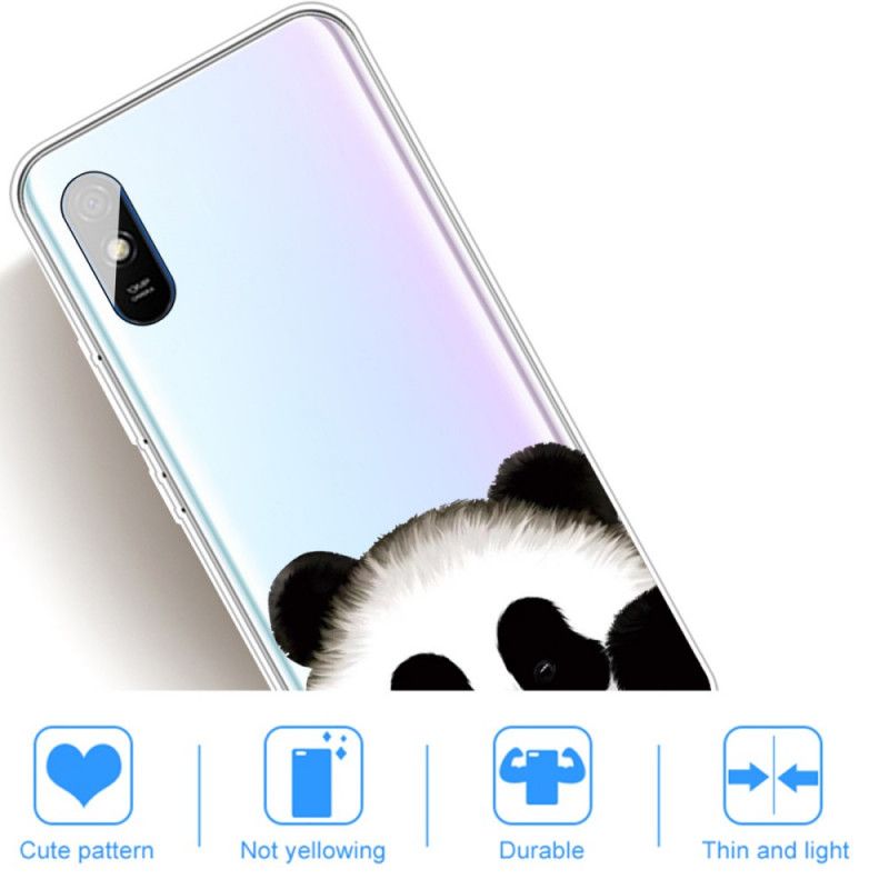 Skal Xiaomi Redmi 9A Mobilskal Transparent Panda