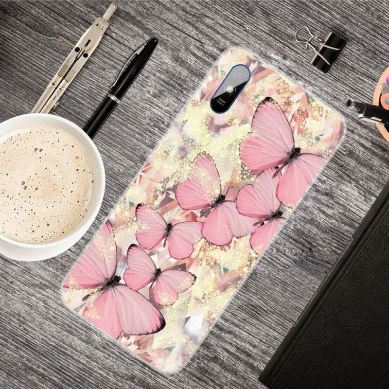 Skal Xiaomi Redmi 9A Rosa Kungliga Fjärilar