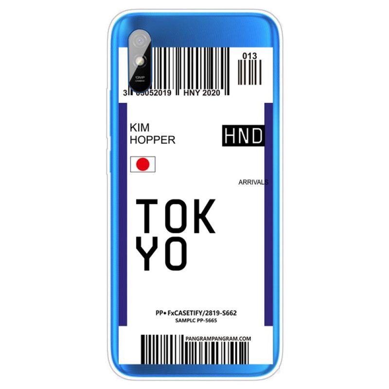 Skal Xiaomi Redmi 9A Svart Boardingkort Tokyo