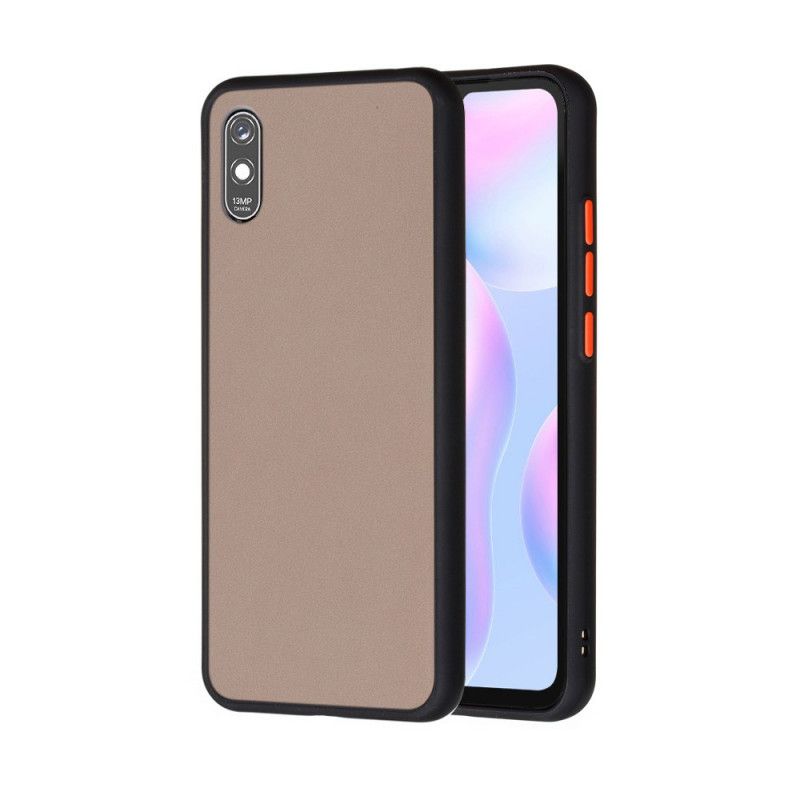 Skal Xiaomi Redmi 9A Svart Hybrid Silikonfälg Design