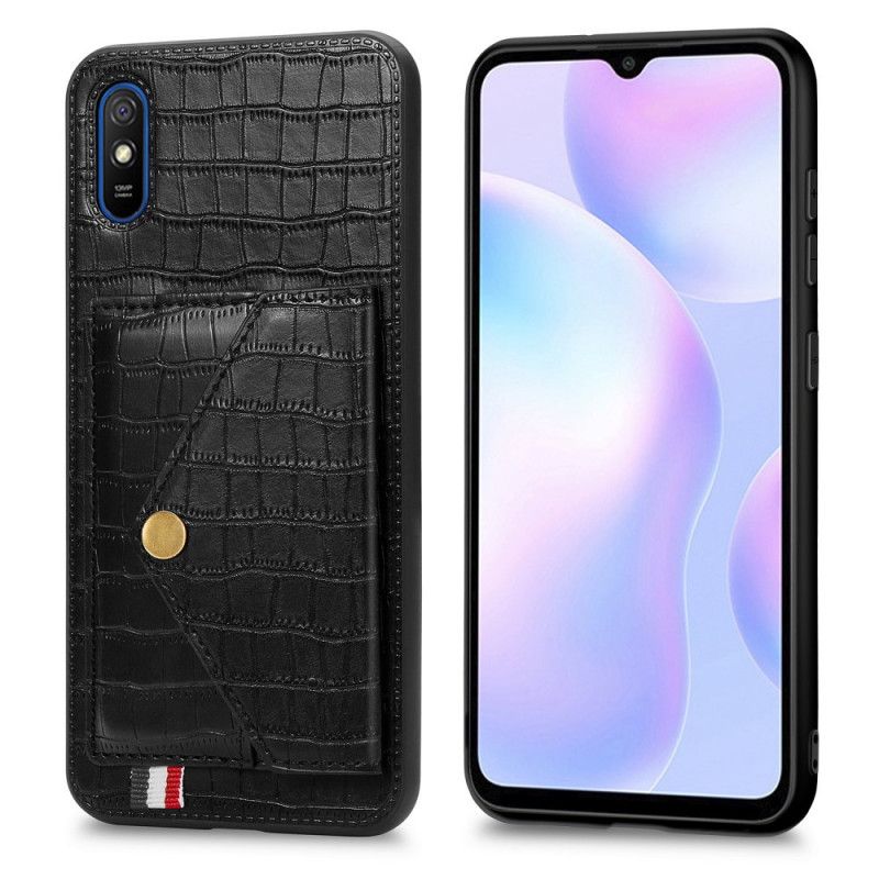 Skal Xiaomi Redmi 9A Svart Krokodilkorthållare Och Hållare