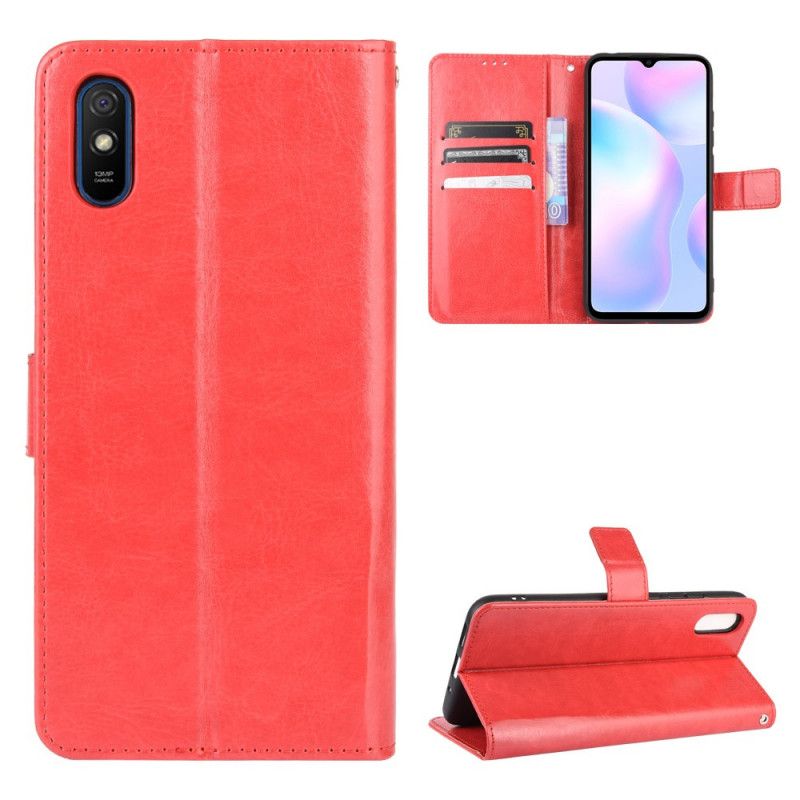 Skyddsfodral Xiaomi Redmi 9A Svart Flashigt Konstläder