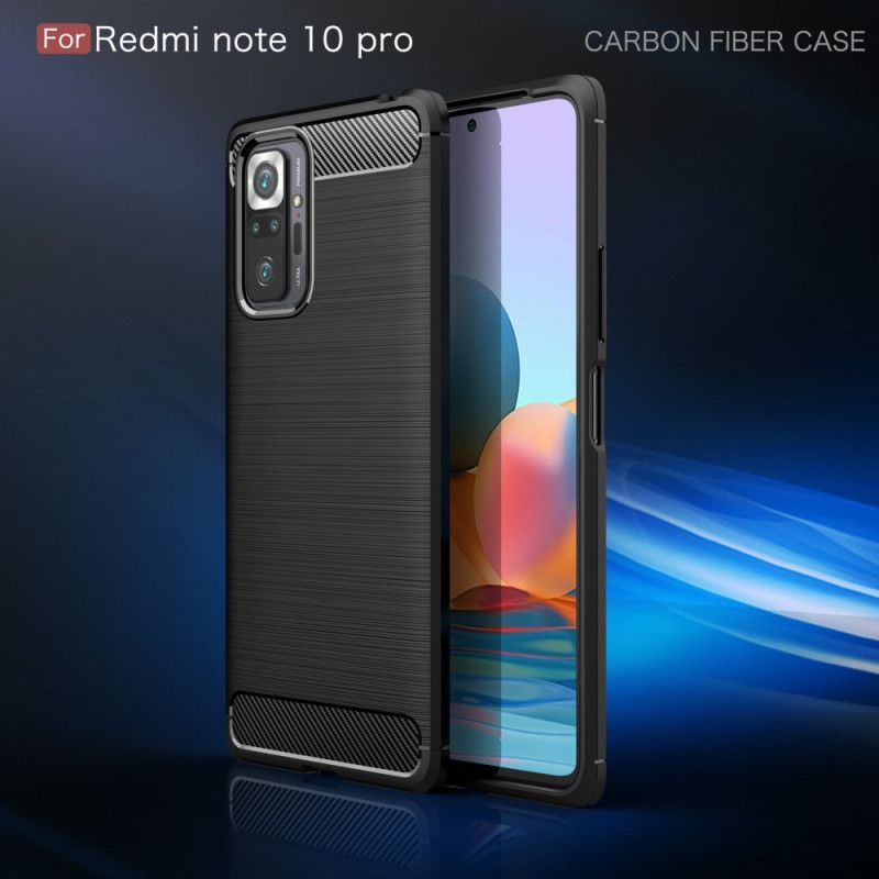 Skal Xiaomi Redmi Note 10 Pro Svart Borstad Kolfiber